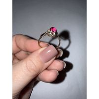 Кольцо серебряное старинное 875 пробы