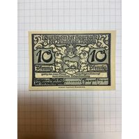 10 пфеннигов (нотгельды) г. Германия Вохлау-1201