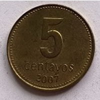 Аргентина 5 сентавос 2007 год