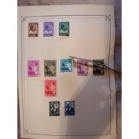 Марки Бельгии на альбомных листах 1936-1945 годы