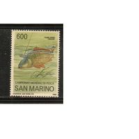 Сан-Марино-1985(Мих.1328) , **  ,  Фауна, Рыбы, Рыбалка,(одиночка)