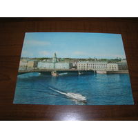 Ленинград Нева Дворцовый мост 1964 год чистая