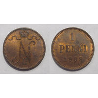 1 пенни 1909 aUNC