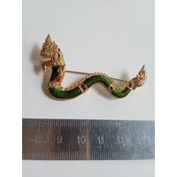 Винтажная брошь.Дракончик.