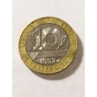 Франция 10 франков 1992