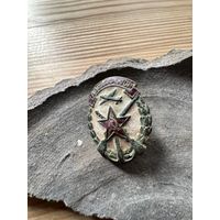 Знак ДОСААФ СССР бронза,эмаль с закруткой