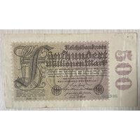 Банкнота 500 миллионов марок 1923 год. Веймарская республика. С рубля без МЦ.