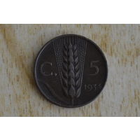 Италия 5 чентезимо 1934 с 1 руб