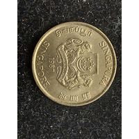 5 центов сингапур 1987