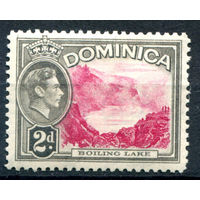 Британские колонии - Доминика - 1938/47г. - ландшафты, король Георг VI, 2 P - 1 марка - MH [Mi 96]. #4-B6-116-A-1