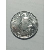 Барбадос 25 центов 2008 года .
