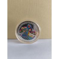 Ниуэ 2 доллара 2015г. "Павлин". Серебро 0.999 Вес (g) 31,1