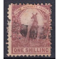 62.Aust. Великобритания. Австралийские штаты. Новый Южный Уэльс. Кенгуру. Стандарт. 1888 г. 1 Sh. Mi.#68.