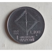Италия 100 лир 1974 год 100 лет Гульельмо Маркони