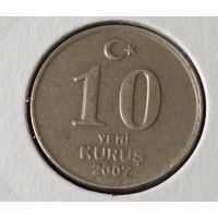 Турция. 10 новых курушей 2007 года. (*).