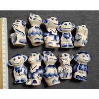 Фарфор обезьяны с 1 руб без мц распродажа коллекции  цена за все