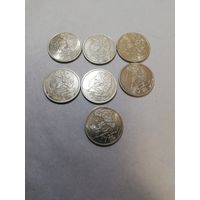 1 рубль 1999 Пушкин 7 шт.