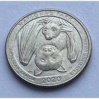 25 центов 2020 г., Национальный парк Американского Самоа, Американское Самоа, США