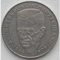 Германия 2 марки 1990 г. F. Курт Шумахер. 30 лет Федеративной Республике (1949-1979)