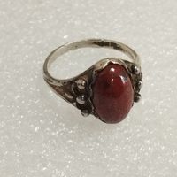 Кольцо Шиповник, яшма. Ag, СССР