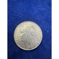 5 злотых Польша Ядвига 1934 год.