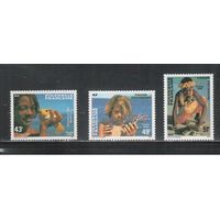 Полинезия -1986 (Мих.445-447) , ** , Морская фауна, (полная серия)