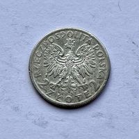 Монета СЕРЕБРО Польша 2 злотых 1933 год Ядвига ОТЛИЧНЫЕ