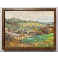 Зайцев Е.А.Народный художник. "Минщина", 1991г. Холст, масло. Размер с родной рамой 65,5х86 см.