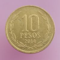 Чили 10 песо 2014