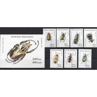 Мадагаскар 1993. Жуки 7марок+блок (1656-62)
