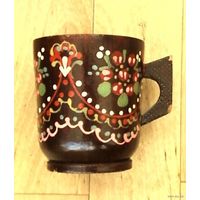 Кружечка-80гр. Деревянная -расписная.