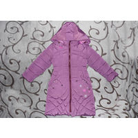 Пальто зимнее на рост 128