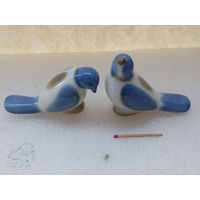 Парные фарфоровые статуэтки "Птички". Дмитровский фарфоровый завод, Вербилки