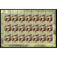 Беларусь. 2008. Стандарт. Енотовидная собака (10р) (з.101-2009) Лист