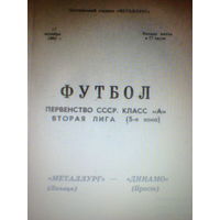 17.10.1982--Металлург Липецк--Динамо Брест+
