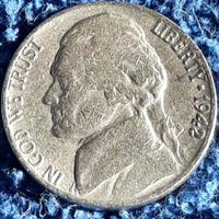 5 центов (никель) США 1942 МД Филадельфия