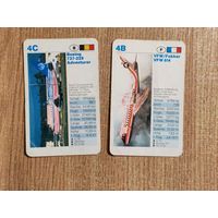 Карточка коллекционная со спецификациями самолета 70-х или 80-х годов (?)