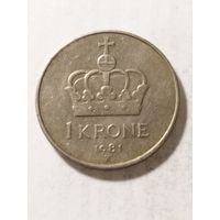 Норвегия 1 крона 1981