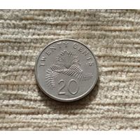 Werty71 Сингапур 20 центов 1997