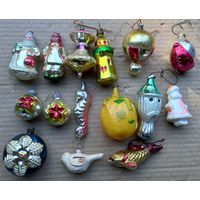 Елочные игрушки СССР 15 штук.ЕСТЬ НЕЧАСТЫЕ.