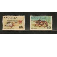 Ангилья-1969(Мих.64,67) , **    , Морская фауна, Раки, Надп.