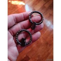 2 мебельные ручки бронза