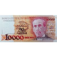 Werty71 Бразилия 10 новых крузадо 1990 UNC банкнота на 10000