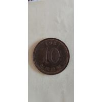 Корея 10 вон 1991