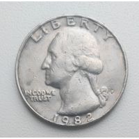 США 1/4 доллара (25 центов) 1982 "P"_ KM#164a
