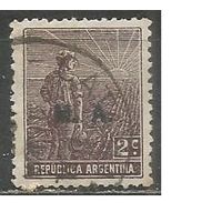 Аргентина. Крестьянин. Доплатная марка. Надпечатка. 1911г. Mi#158.