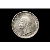 5 лир 1927 г. Италия, Виктор Эммануил III. Кабинетная патина!