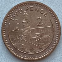 Гибралтар 2 пенса 1990 г.
