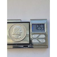 50 центов США 1893 года (Колумбийская выставка). Серебро 900 пробы. S45478.