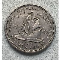 Восточные Карибы 10 центов, 1965  5-1-18